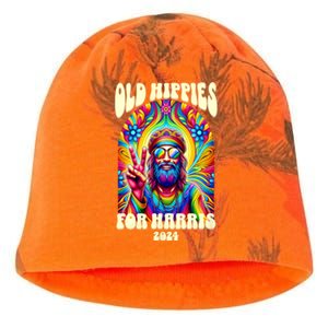 Old Hippies For Harris 2024 Kamala Harris Madam President Kati - Camo Knit Beanie