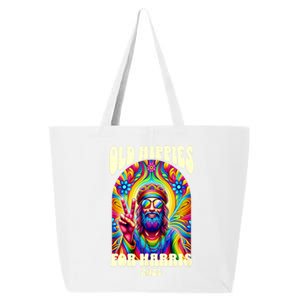 Old Hippies For Harris 2024 Kamala Harris Madam President 25L Jumbo Tote