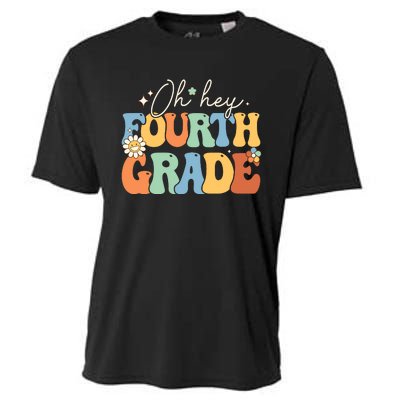 Oh Hey Fourth Grade Groovy 4th Grade Teacher Back To School Cooling Performance Crew T-Shirt