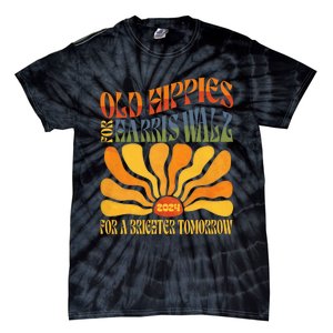 Old Hippies For Harris Waltz 2024 Election Kamala Harris Tie-Dye T-Shirt