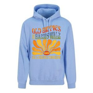 Old Hippies For Harris Waltz 2024 Election Kamala Harris Unisex Surf Hoodie