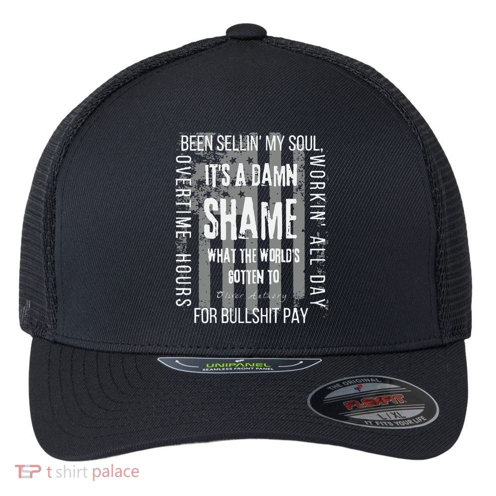 Overtime Hours For Bullshit Pay I Wanna Go Home Flexfit Unipanel Trucker Cap