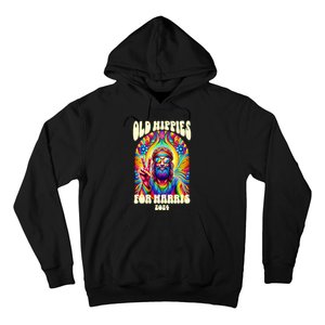 Old Hippies For Harris 2024 Kamala Harris Madam President Hoodie