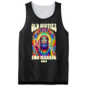 Old Hippies For Harris 2024 Kamala Harris Madam President Mesh Reversible Basketball Jersey Tank