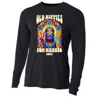 Old Hippies For Harris 2024 Kamala Harris Madam President Cooling Performance Long Sleeve Crew