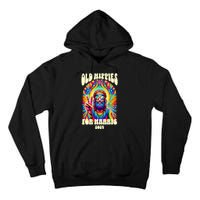 Old Hippies For Harris 2024 Kamala Harris Madam President Tall Hoodie