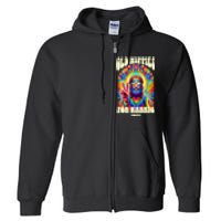 Old Hippies For Harris 2024 Kamala Harris Madam President Full Zip Hoodie