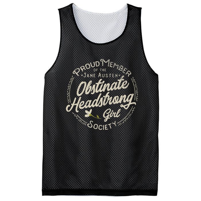 Obstinate Headstrong Girl Jane Austen Pride And Prejudice Mesh Reversible Basketball Jersey Tank