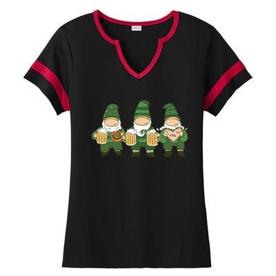 Oktoberfest Holiday Gnomes Ladies Halftime Notch Neck Tee