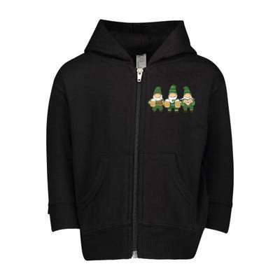 Oktoberfest Holiday Gnomes Toddler Zip Fleece Hoodie