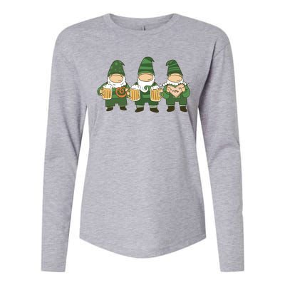 Oktoberfest Holiday Gnomes Womens Cotton Relaxed Long Sleeve T-Shirt