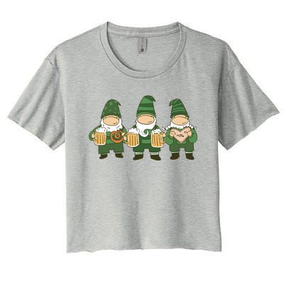 Oktoberfest Holiday Gnomes Women's Crop Top Tee