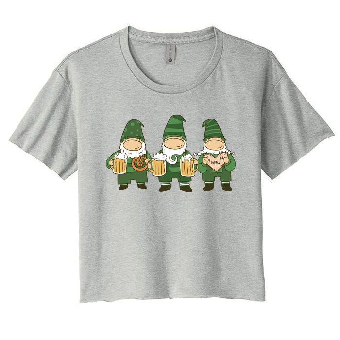 Oktoberfest Holiday Gnomes Women's Crop Top Tee