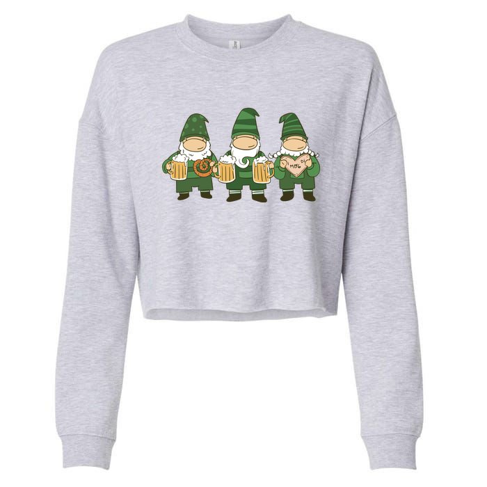 Oktoberfest Holiday Gnomes Cropped Pullover Crew