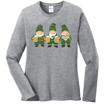 Oktoberfest Holiday Gnomes Ladies Long Sleeve Shirt