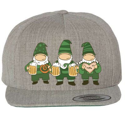 Oktoberfest Holiday Gnomes Wool Snapback Cap