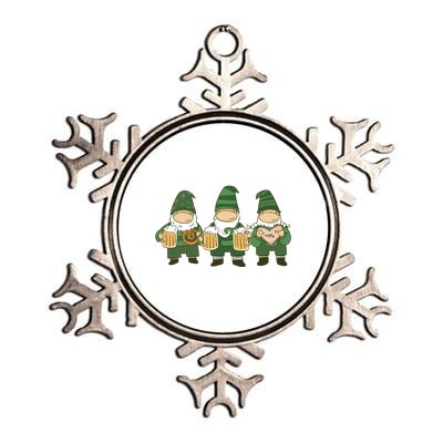 Oktoberfest Holiday Gnomes Metallic Star Ornament