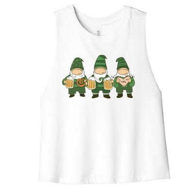 Oktoberfest Holiday Gnomes Women's Racerback Cropped Tank