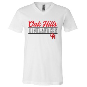 Oak Hills High School Highlanders Cute Gift C4 V-Neck T-Shirt