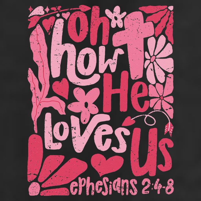 Oh How He Loves Us Boho Valentine Flower Jesus Christian 11oz C Handle Ceramic Mug