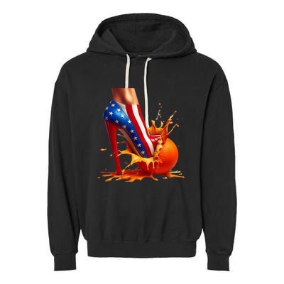 Orange High Heel Crush! Garment-Dyed Fleece Hoodie