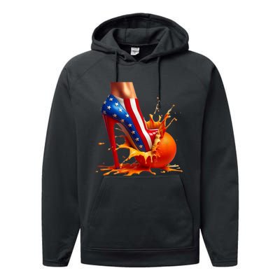 Orange High Heel Crush! Performance Fleece Hoodie