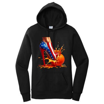 Orange High Heel Crush! Women's Pullover Hoodie