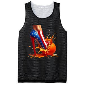 Orange High Heel Crush! Mesh Reversible Basketball Jersey Tank