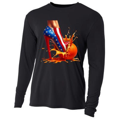 Orange High Heel Crush! Cooling Performance Long Sleeve Crew