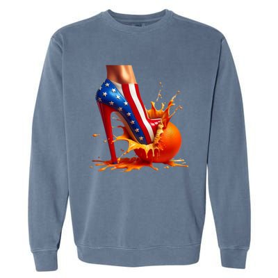 Orange High Heel Crush! Garment-Dyed Sweatshirt