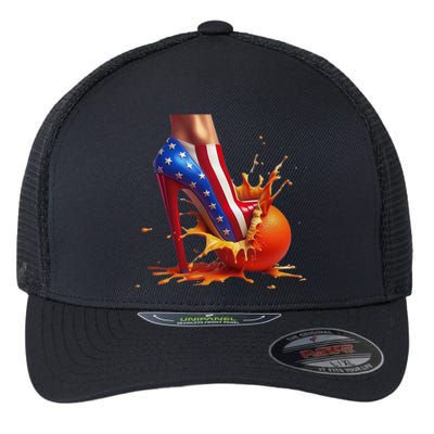 Orange High Heel Crush Flexfit Unipanel Trucker Cap