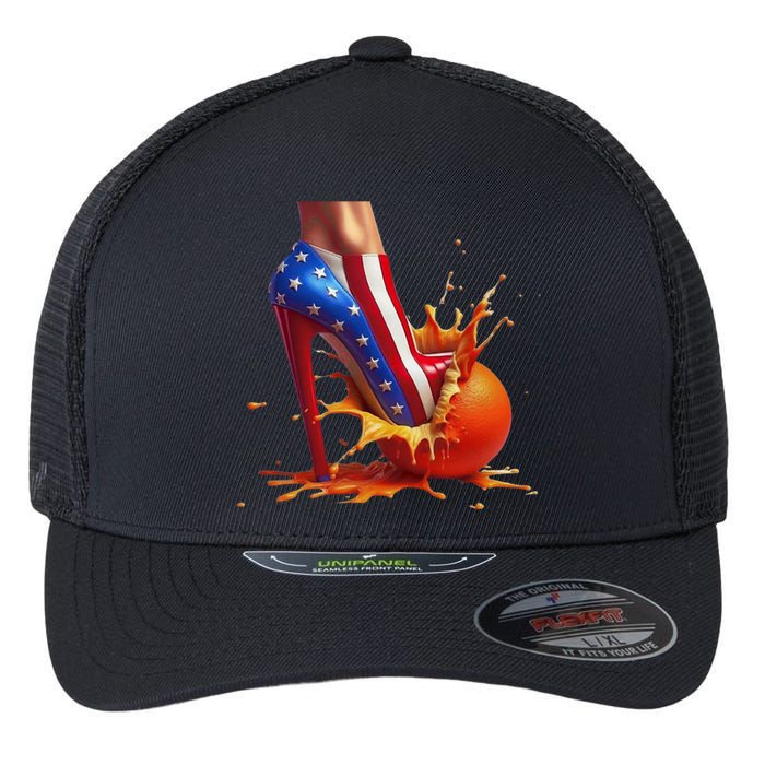 Orange High Heel Crush Flexfit Unipanel Trucker Cap