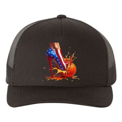 Orange High Heel Crush Yupoong Adult 5-Panel Trucker Hat