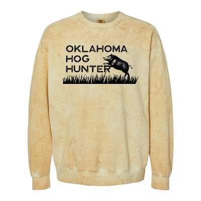 Oklahoma Hog Hunter Feral Boar Texas Colorblast Crewneck Sweatshirt