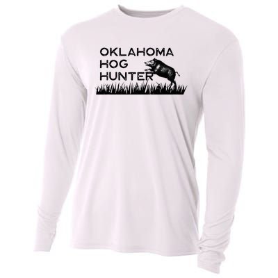 Oklahoma Hog Hunter Feral Boar Texas Cooling Performance Long Sleeve Crew