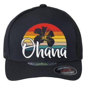 Ohana Hawaii Hibiscus Flower 70s Retro Family Holiday Flexfit Unipanel Trucker Cap