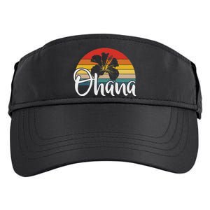 Ohana Hawaii Hibiscus Flower 70s Retro Family Holiday Adult Drive Performance Visor