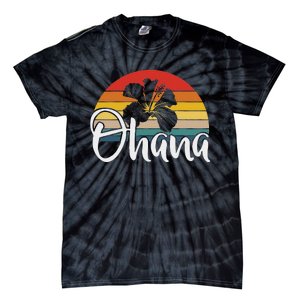 Ohana Hawaii Hibiscus Flower 70s Retro Family Holiday Tie-Dye T-Shirt