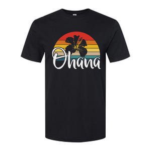 Ohana Hawaii Hibiscus Flower 70s Retro Family Holiday Softstyle CVC T-Shirt