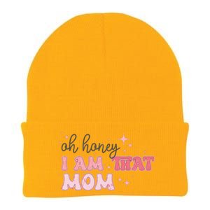 Oh Honey I Am That Mom Funny Boho Groovy Mom Knit Cap Winter Beanie