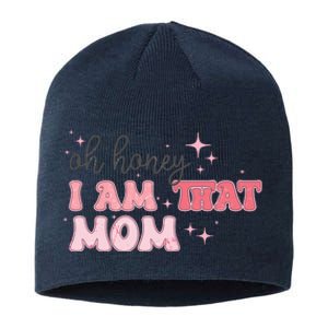 Oh Honey I Am That Mom Funny Boho Groovy Mom Sustainable Beanie