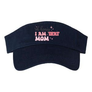 Oh Honey I Am That Mom Funny Boho Groovy Mom Valucap Bio-Washed Visor