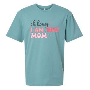 Oh Honey I Am That Mom Funny Boho Groovy Mom Sueded Cloud Jersey T-Shirt