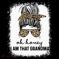Oh Honey I Am That Grandma Bleached Mother's Day 7-Panel Snapback Hat