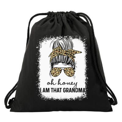 Oh Honey I Am That Grandma Bleached Mother's Day Drawstring Bag