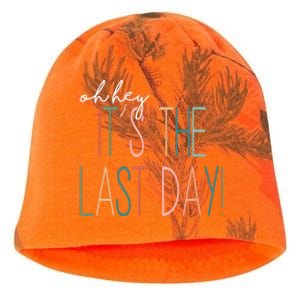 Oh Hey It's The Last Day Schools Out Summer Kati - Camo Knit Beanie