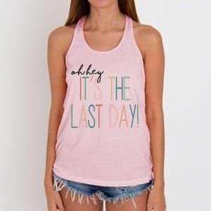 Oh Hey It's The Last Day Schools Out Summer Women's Knotted Racerback Tank