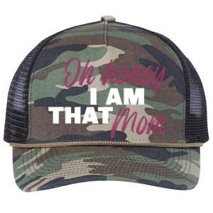 Oh Honey I Am That Mom Funny Cute Gift Retro Rope Trucker Hat Cap