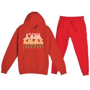 Oh Honey IM That Mom Funny Groovy Mom Meaningful Gift Premium Hooded Sweatsuit Set