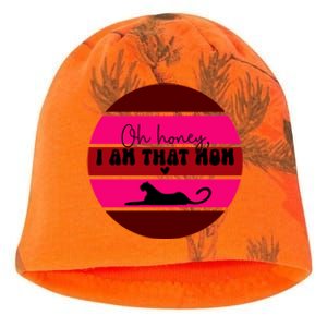 Oh Honey IM That Mom Leopard Mom Purple Sunset MotherS Day Great Gift Kati - Camo Knit Beanie